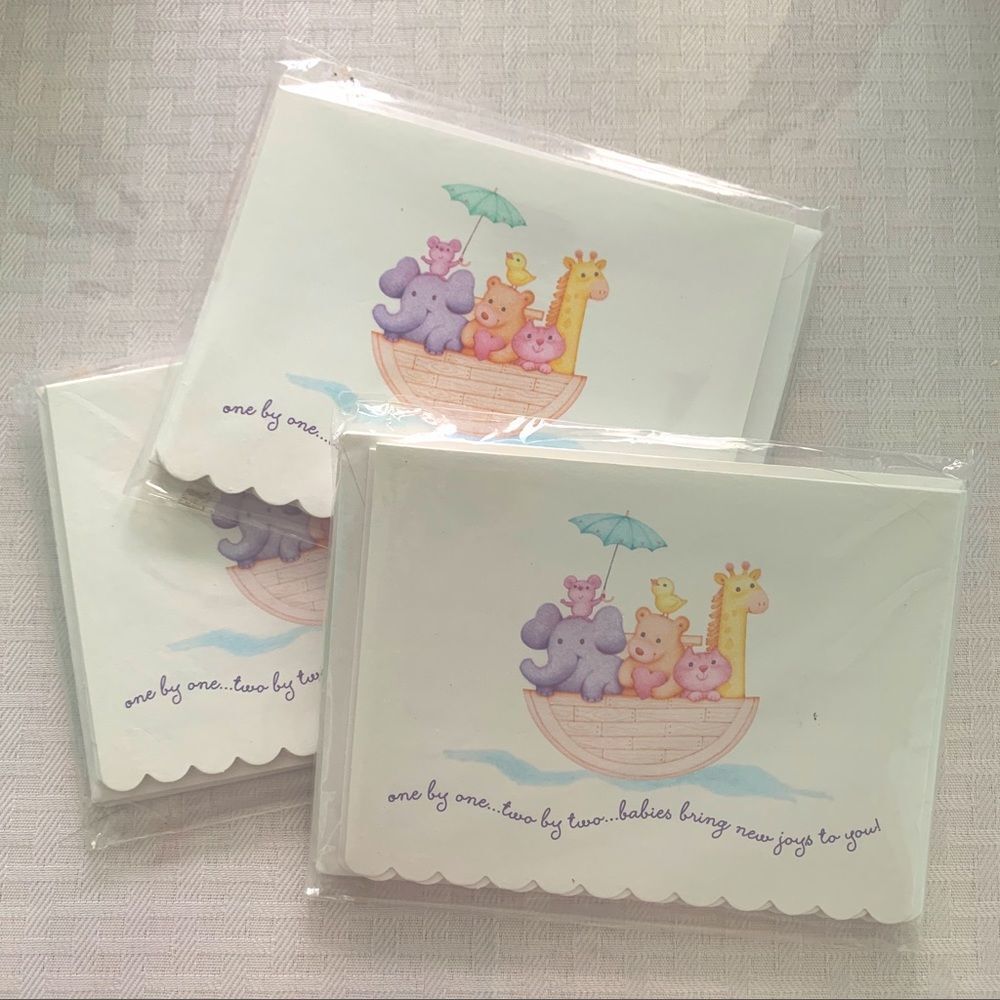 3 Packs of Sealed Cute Baby Shower Invitations